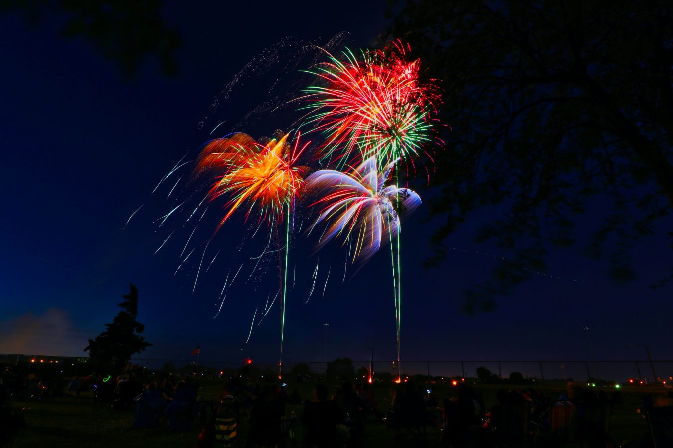 assorted-color fireworks display during night time